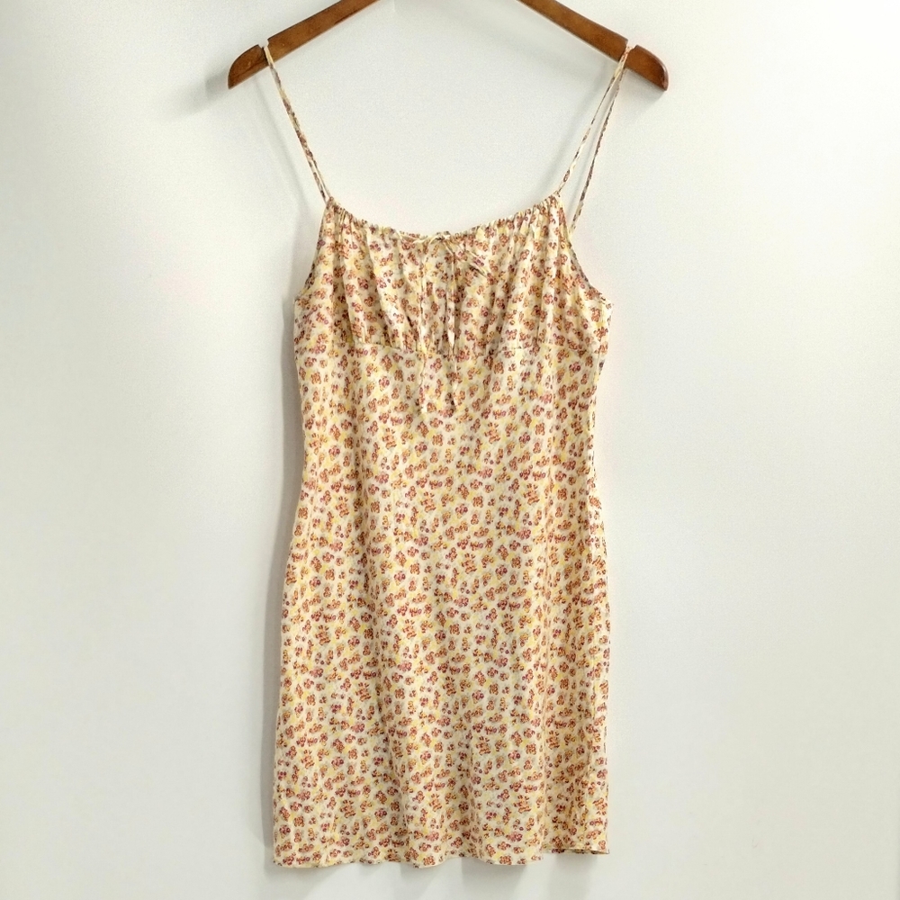 Reformation Rebekah Floral‎ Yellow Mini Dress - Picture 3 of 14